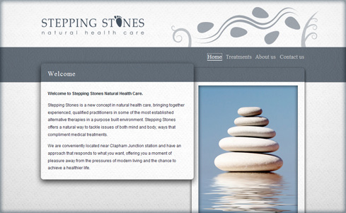 Stepping Stones NHC website screenshot